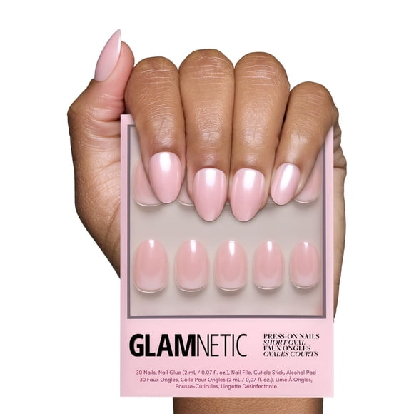 Press On Nails Pinch Me Short Oval Blush Rosa