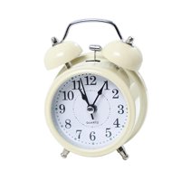 Magideal - Despertador, Alarma Fuerte, Decoración Sencilla, Reloj Analógico Retro, Luz De Fondo Para Mesa, Niños, Adolescentes, Adultos, Personas Que Duermen Pro Beige