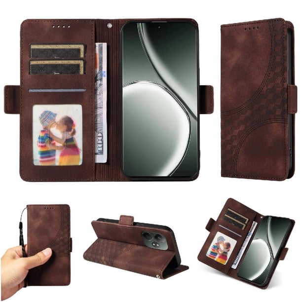 Carcasa FOXDOCK Realme GT 6 de cuero PU, diseño acolchado clásico, protección contra caídas y rayones
