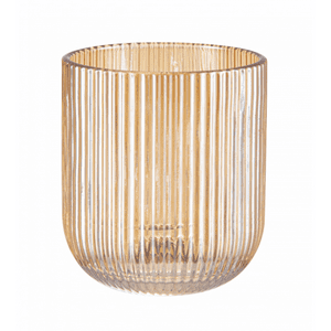 Set 6 Vasos Bajos 27 Cl Vidrio Ambar Lugano