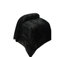 Genérico - Cubrecama Peludo Plaza Y Media Negro