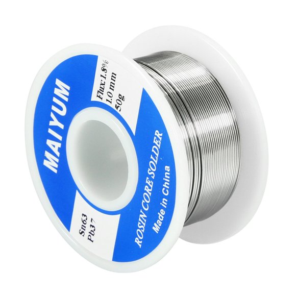 Alambre de soldadura MAIYUM 1,0 mm 50 g con núcleo de resina (63‑37)