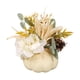 thumbnail image 2 of Calabaza Artificial Con Flores De Otoño Para Acción De Gracias, Manualidades Para Chimenea, Color Blanco, 21 X 18 Cm, 2 of 5