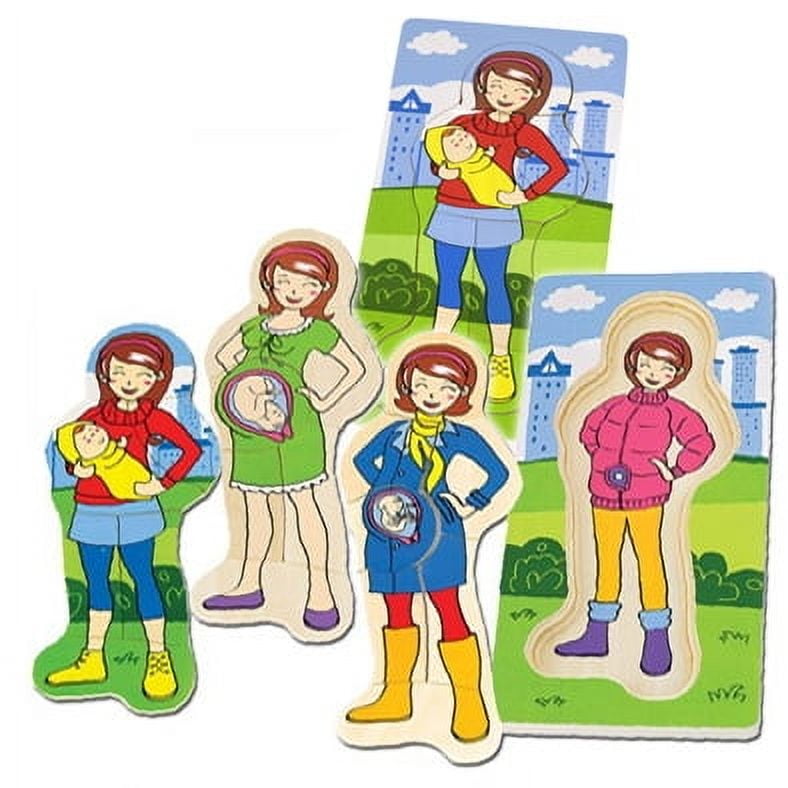 Viga - Juguete Madera Puzzle Capas Madre Y Bebe