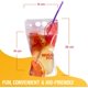 thumbnail image 4 of Bolsas Reutilizables para Bebidas MEDca, 100 Unidades con 100 Bombillas, Cierre Doble, Sin BPA, Transparente, 4 of 5