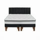 thumbnail image 1 of Cama Europea Stella 2 Plazas + Respaldo Tubular Madera Negro, 1 of 3