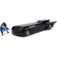 Dc Comics 1:24 Batman Animated Series Batmobile Cast Cast Cast Con 2.75 ""Figura De Batman, Juguete Jada Toys Jada Toys