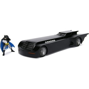 Dc Comics 1:24 Batman Animated Series Batmobile Cast Cast Cast Con 2.75 ""Figura De Batman, Juguete Jada Toys Jada Toys