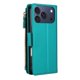 thumbnail image 3 of Para iPhone 17 Pro Max Funda Tipo Cartera con Bloqueo RFID, Funda de Teléfono Tipo Bolso Cruzado con 9 Ranuras para Tarjetas, Bolsillo con Cierre y Correa Desmontable, Verde, para iPhone 17 Pro Max, 3 of 8