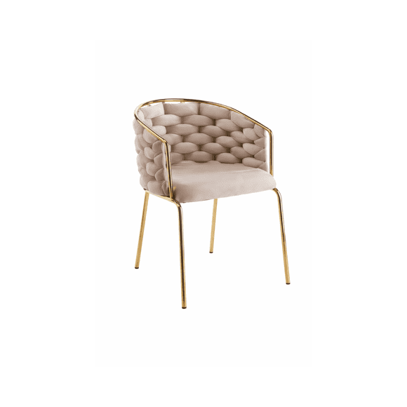 Sitial Arthur Terciopelo Gold - Beige