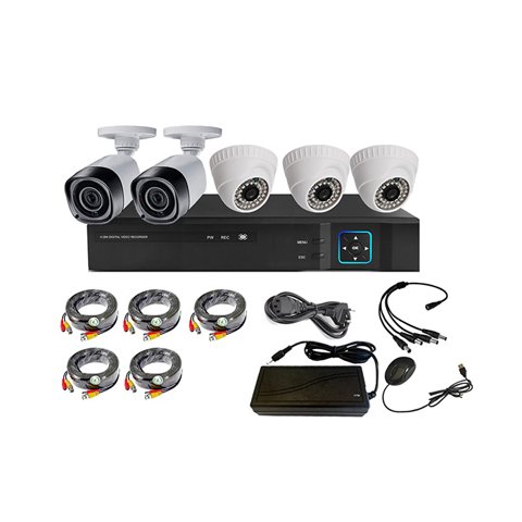 Vipa - Kit 5 Cámaras De Seguridad Mixto Hd 1Mp - M52L