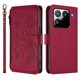 thumbnail image 2 of Funda Cartera Mariposa para [Xiaomi 15 Pro] con Soporte y Cremallera Rojo, 2 of 6