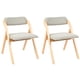 thumbnail image 1 of Pack de 2 Sillas Plegables Acolchadas de Lino, 1 of 2