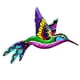 thumbnail image 4 of Colibrí Escultura Colorida Decoración De Pared Para Entrada Interior Exterior Jardín Rosa, 4 of 5