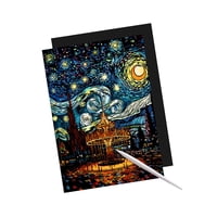 Magideal - Juego De Papel Para Rascar, Kit De Manualidades Para Niños, Regalo De Cumpleaños Con Efecto De Visión Nocturna, Juguete Para Pintar Con Rascar, Hoja N Parque