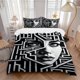 thumbnail image 1 of 3pcs Abstract Face Art Duvet Cover Set - Soft Breathable Bedding for All Seasons Includes 1 Duvet Cover and 1/2 Pillowcases (No Insert) - Perfect Gift for Family and Friends, 1 of 1