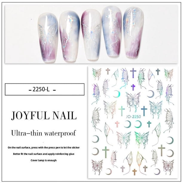 1 Sheet Butterfly Nail Art Stickers Decals 3D Nail Stickers Spring Butterfly Nail Design Decals Sliders For Nails Women Girls DIY Nail Art Accessories Decorations