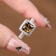 thumbnail image 2 of Anillos de Boda de Moissanita Champán Brillante de 3 Quilates para Mujer Anillo de Diamante Creado en Laboratorio de Plata Esterlina S925 Aniversario Promesa Moda Lujo Adecuado para Uso Diario, 2 of 7