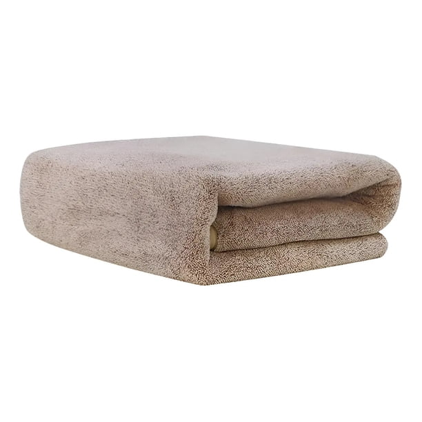 Toallon Grande De Baño Beige 100 X 140 Cm Microfibra Playa De Mano