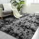 thumbnail image 1 of Alfombra FlyDoit, teñida con corbata, gris oscuro, Shaggy, 120 x 180 cm, 1 of 3