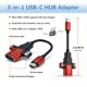 thumbnail image 2 of Hub USB-C 3 en 1 PD 60W con adaptador USB-A a C - BUISAMG, 2 of 7