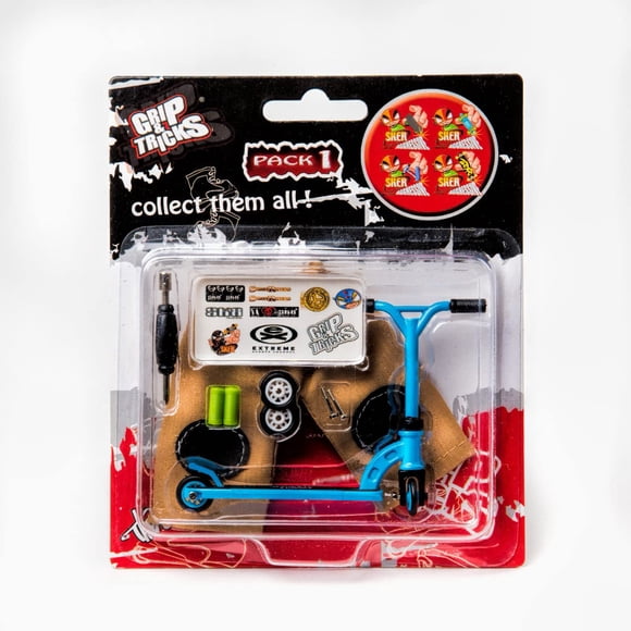 Finger Scooter Grip & Tricks F-Scoot Stunt Blue para niños mayores de 6 años
