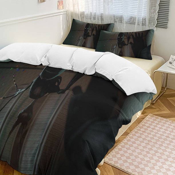 Five Nightat Freddy Quilt Set Thicken Soft 3 Pieces Bedding Set All Season Duvet Cove with 2 Pillowcases for Adult Women Girls Teens Home Room Decor
