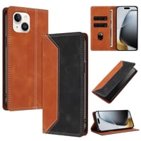 Funda Foxdock Para Iphone 12/12 Pro De Cuero Premium Bicolor Con Ranuras Rfid, Carcasa Tipo Billetera Antigolpes Y Soporte Plegable