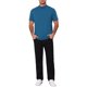 thumbnail image 2 of INSPIRE CHIC Camiseta de Hombre Cuello Mock Manga Corta Sólida Ligera de Algodón Casual Talla 2XL Azul Marino, 2 of 6