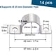 thumbnail image 2 of Abrazaderas para conduit FamlTol de 25 mm, acero inoxidable, 14 piezas, soporte en U, 2 of 7