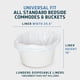 thumbnail image 5 of Commode Liners Value Pack 100 Unidades Ajuste Universal, 5 of 8