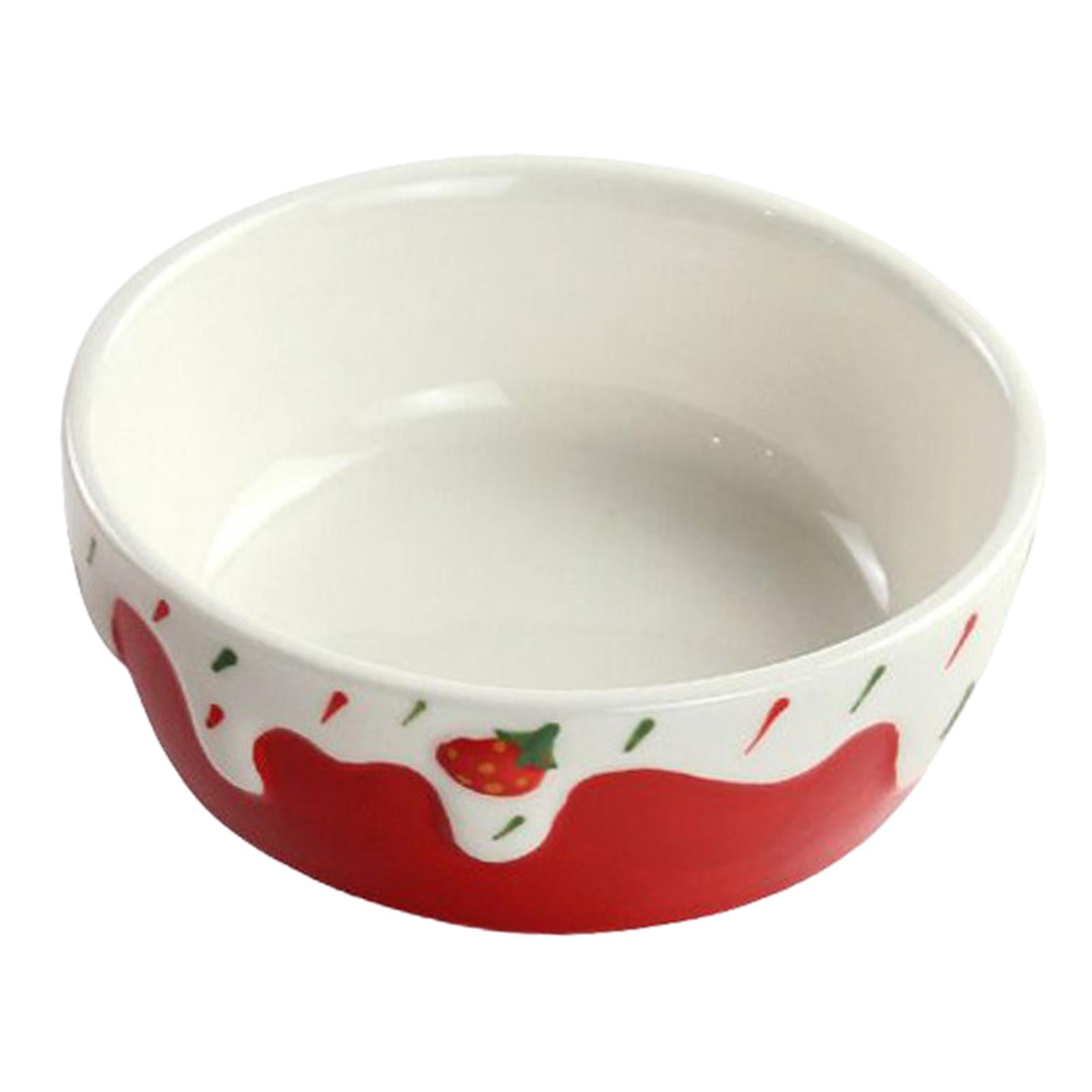 Cuenco De Comida Para Hámster, Plato De Comida De Conejo Estable Fácil De Limpiar Para Hurón, Rata Enana, Rojo