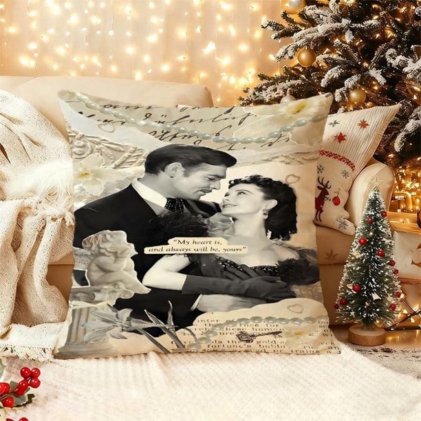 One Gone with the Wind Classic Printed Pillowcase Double-sided Printing Machine Washable for Indoor/outdoor Use Suitable for Bedroom Living Room Sofa and Bed De