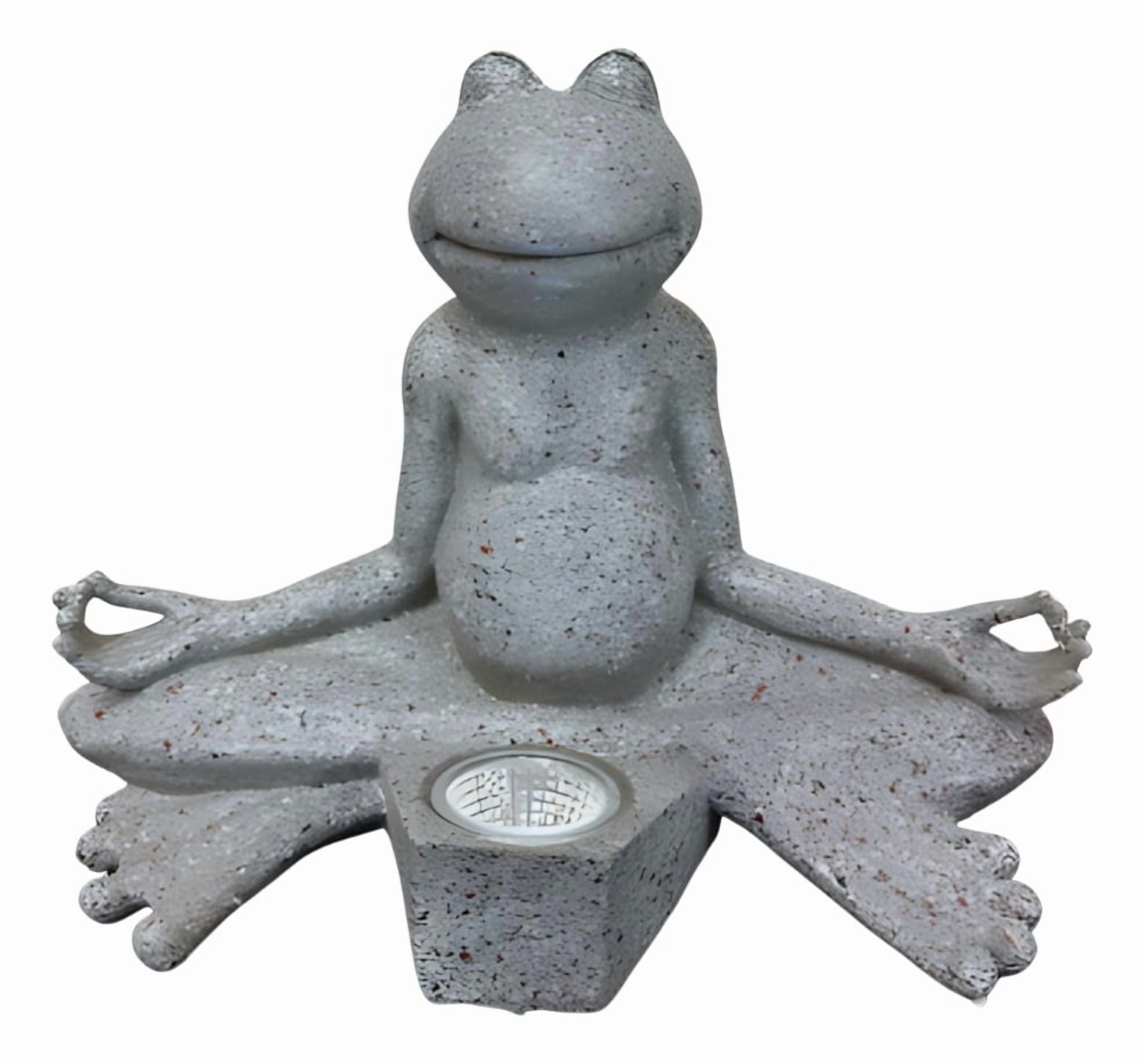 Genérico - Figura Decorativa Solar Rana Yoga Jardín Meditación Jhn