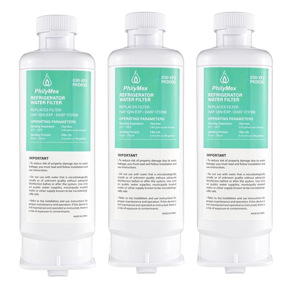 Filtro de agua PhilyMex de repuesto 3PK para Samsung RF28R6301SR