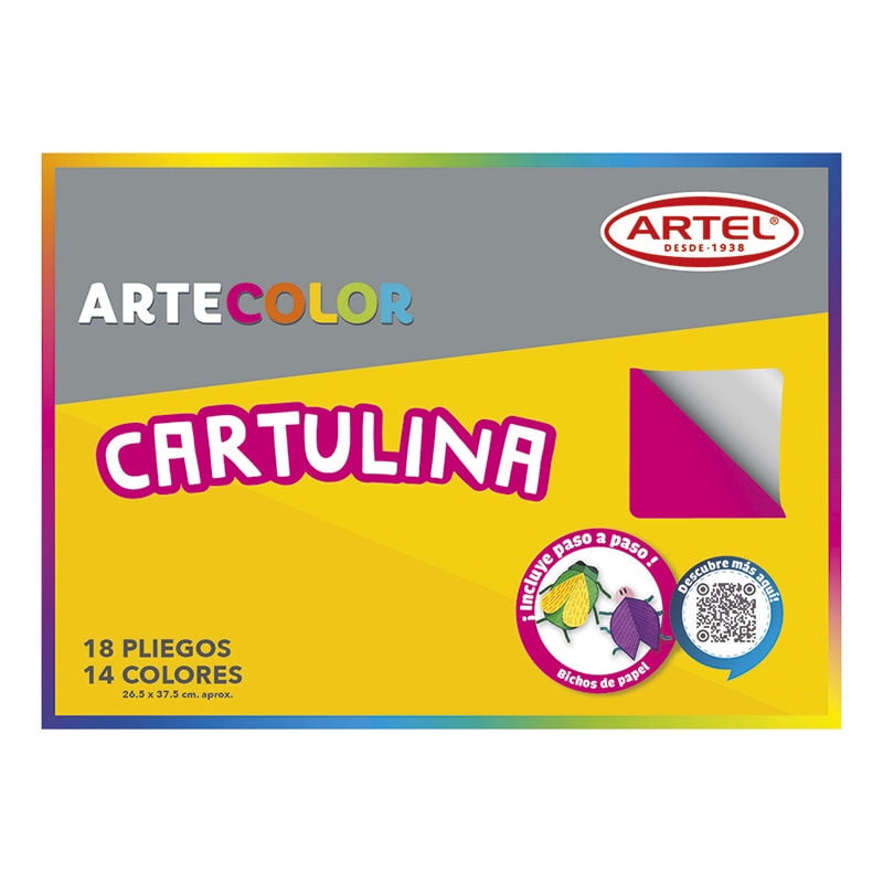 Artel - Carpeta Cartulina 18 Pliegos 14 Colores