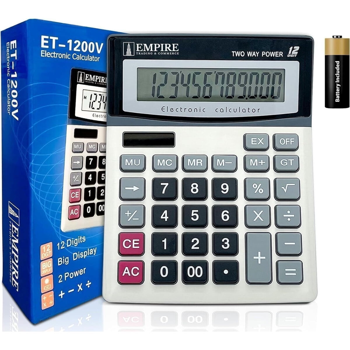 Calculadora Escritorio Empire 12 Dígitos Pantalla Grande