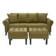 thumbnail image 1 of Sofa Lua 3c + 2 Pouf Felpa 20 Verde Musgo, 1 of 6