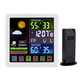 thumbnail image 1 of Reloj despertador con estación meteorológica para dormitorios, termómetro inalámbrico para interiores y exteriores, monitor de temperatura y humedad., 1 of 5