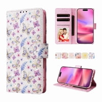 Foxdock Funda Tipo Cartera Floral Para Iphone 14 Plus ,Funda Con Tapa De Cuero Pu, Protección Antigolpes Con Ranuras Para Tarjetas Y Soporte