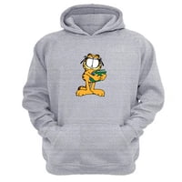 Genérico - Polerón Canguro Garfield Gris Claro Talla L Unisex
