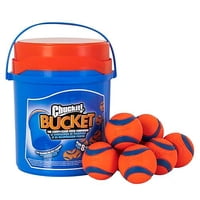 Chuckit! - Juguete Para Perros Chuckit Ultra Ball, Tamaño Mediano, 2,5 Cm, Paquete De 8 Con Balde