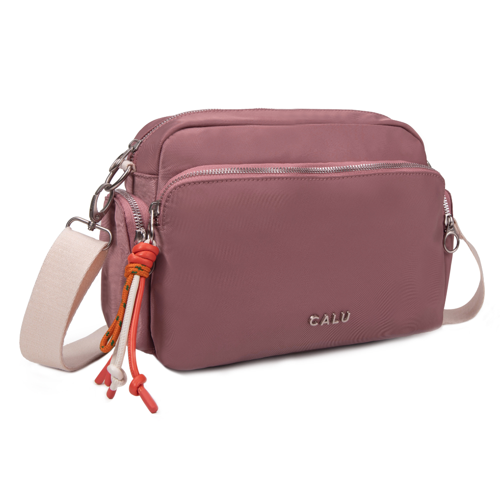 Calu Bags - Cartera Bandolera Louisa Microfibra Palo Rosa Calu