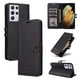 thumbnail image 1 of Premium Wallet Case for Samsung Galaxy S21 Ultra with Card Slots & Kickstand, Flip Cover Black, 1 of 6
