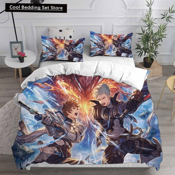 Granblue Fantasy Bedding Sets Comforter Quilt Bed Cover Duvet Cover Pillow Case Sets Kids Adult Size Home Textiles Bed Sheets