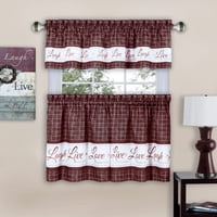 Juego De Cortinas Para Ventana Achim Tier And Valance Live Love Laugh