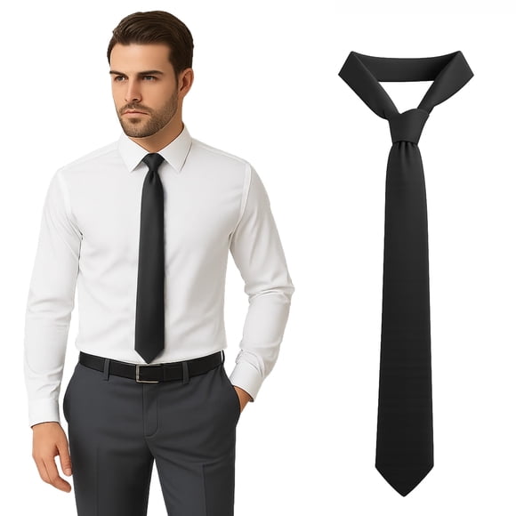 Corbata Ajustable Man of Men 146 cm Negro Sólido