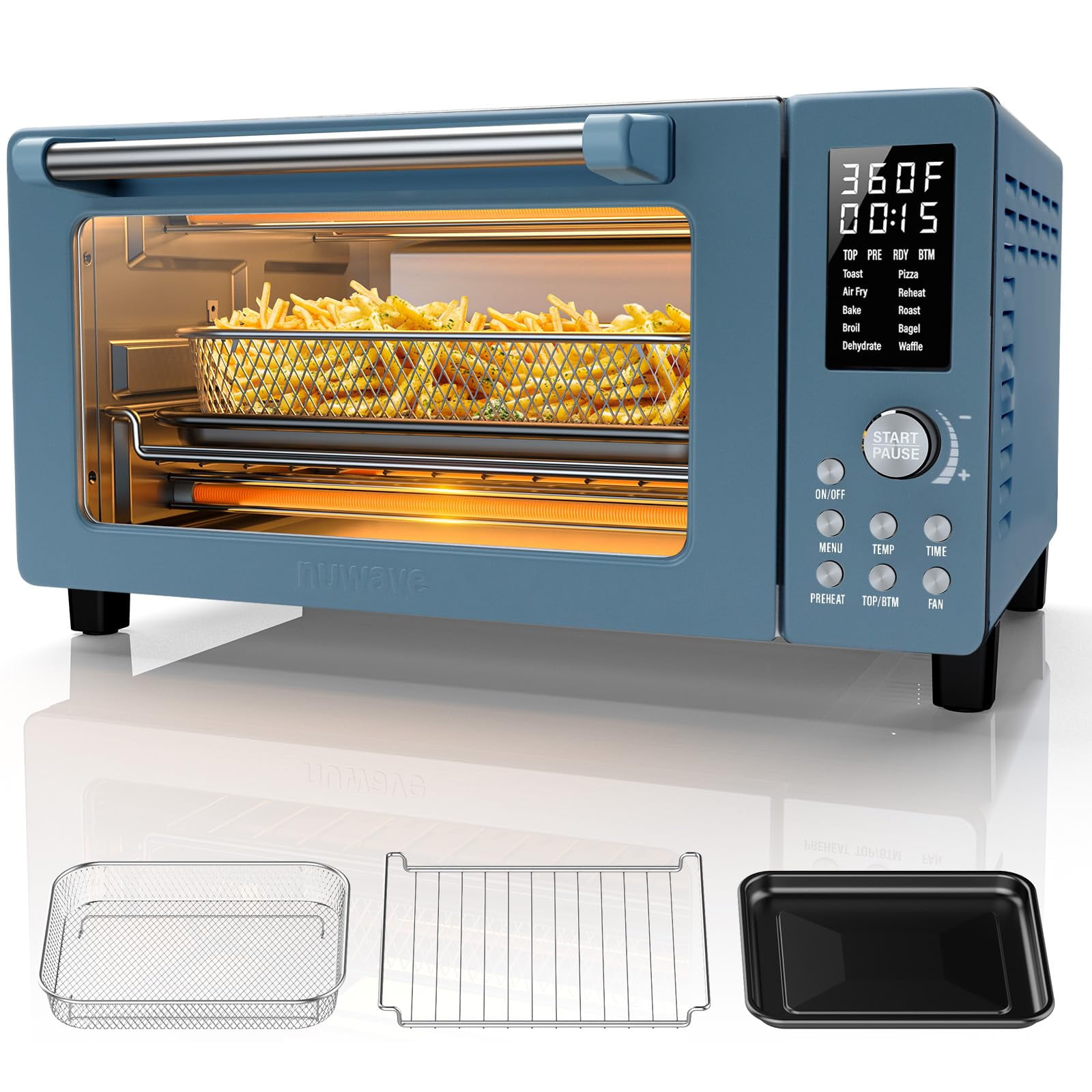 Horno De Encimera Nuwave Bravo Pro 21 Qt Combo Freidora De Aire