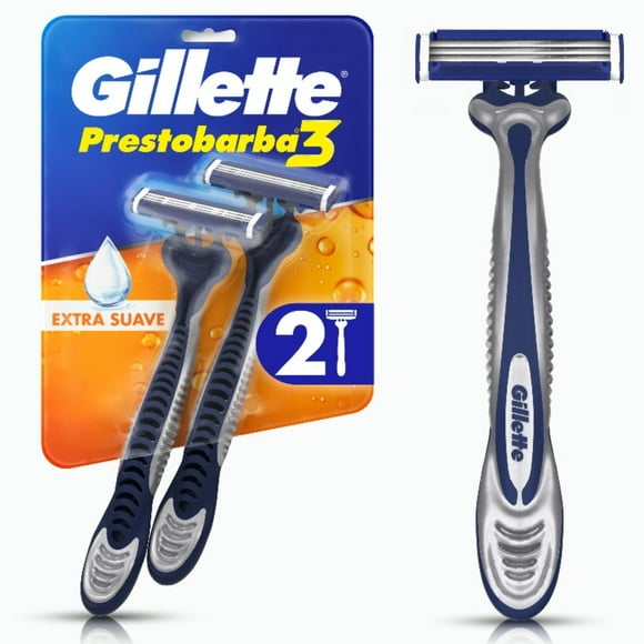 Máquina de Afeitar Desechable Prestobarba3 con Afeitadas Suaves, 2 Un