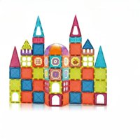 Genérico - Juguete Construccion Castillo Bloques Magneticos 77 Piezas Colores